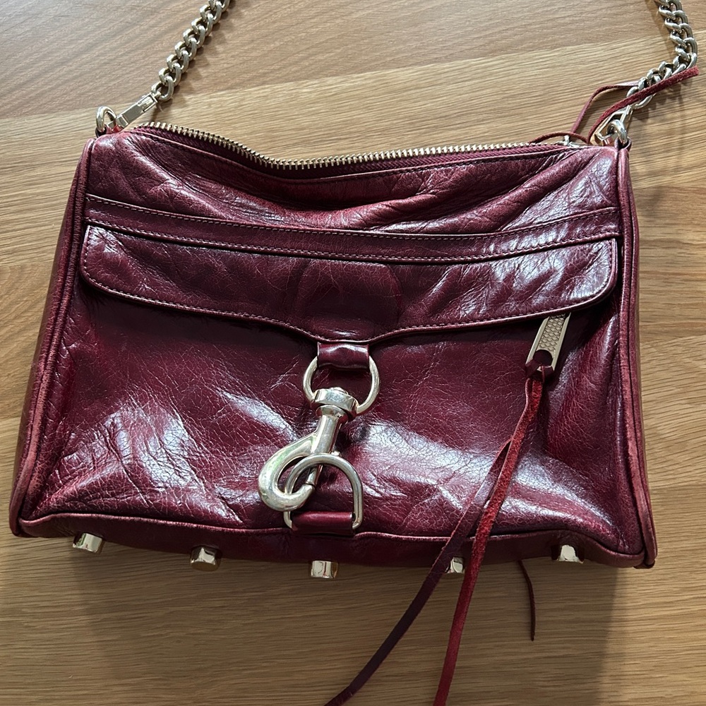 Rebecca Minkoff Wine Leather Crossbody Bag - Picture 2 of 6